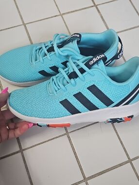 adidas Kids Aqua and Black Athletic Sneakers